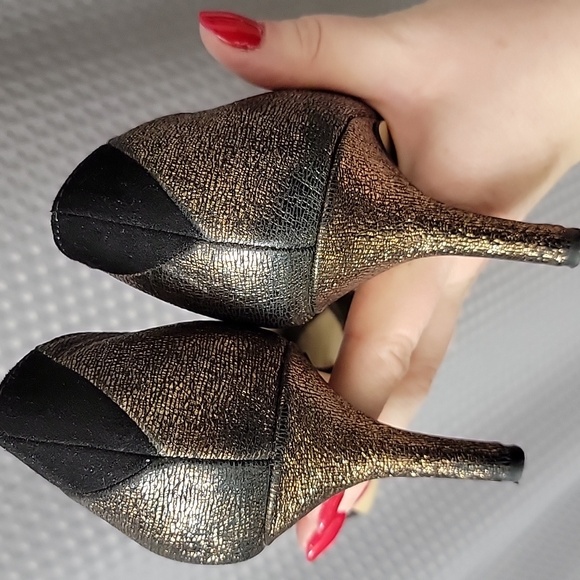 Sam Edelman Opal Metallic  Pumps Size 8.5 - Picture 4 of 6